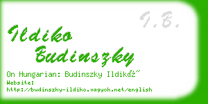 ildiko budinszky business card